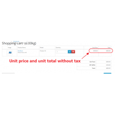 Unit prices without tax/VAT everywhere